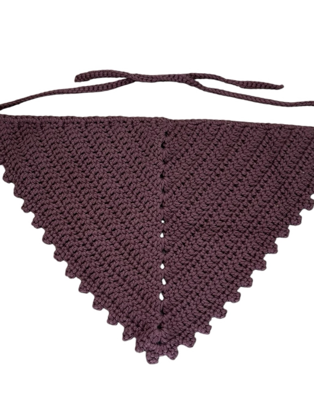 Handmade Crochet Head Scarf/Bandana
Eggplant Adult Size